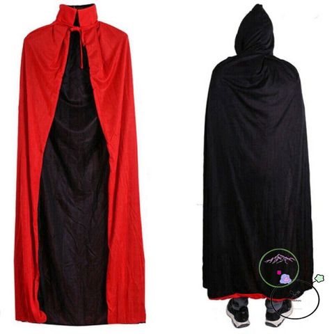 Áo Choàng Ma Cà Rồng Đỏ Đen Với Mặt Nạ Halloween - Costume Cosplay Chất Lượng Cao Cho Mùa Hóa Trang