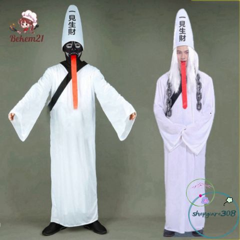 Bộ Đồ Halloween Huyền Bí - Trang Phục Pháp Sư, Cương Thi, Hắc Bạch Vô Thường Dành Cho Người Lớn, Hoàn Hảo Cho Tiệc Hóa Trang
