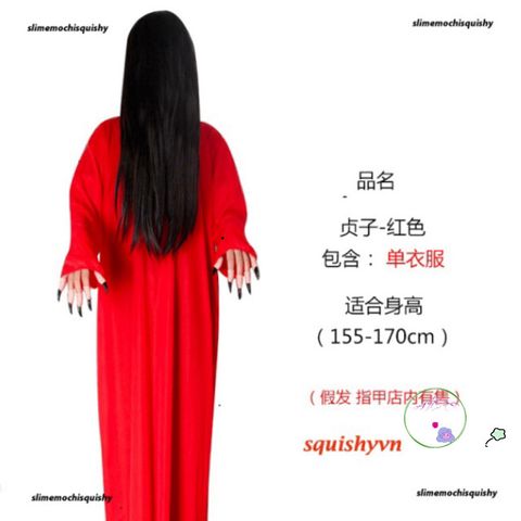 Bộ Y Phục Halloween Hắc Bạch-Vô Thường - Thần Chết Kinh Dị, Áo Choàng, Găng Tay, Mũ, Dụng Cụ Cosplay Tiệc Ngày Ma Quái