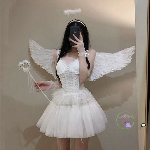 Cánh Thiên Thần Hóa Trang - Phụ Kiện Cosplay Noel & Halloween, Đạo Cụ Lễ Hội Độc Đáo cho Tiệc và Sự Kiện