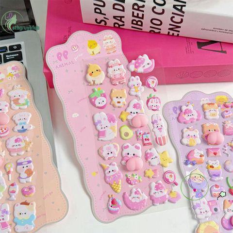 Miếng Dán Kawaii 3D Mông Dễ Thương Cho Trẻ Em - Trang Trí Điện Thoại và Vật Dụng Sáng Tạo, Quà Tặng Tuyệt Vời