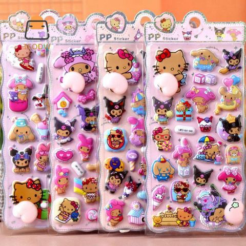 Miếng Dán 3D Kawaii Hello Kitty Mềm Mại - Trang Trí Laptop, Sổ Tay, Vỏ Điện Thoại - Quà Tặng Độc Đáo Cho Fans Kawaii