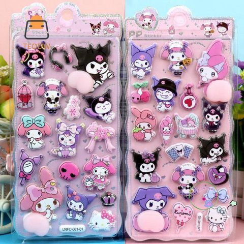 Miếng Dán 3D Kawaii Hello Kitty Mềm Mại - Trang Trí Laptop, Sổ Tay, Vỏ Điện Thoại - Quà Tặng Độc Đáo Cho Fans Kawaii