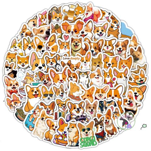 Bộ Sticker Chó Corgi Dễ Thương Chống Nước - Hình Dán Cute Trang Trí Vali, Laptop, Mũ Bảo Hiểm, Xe Máy, Đàn Guitar