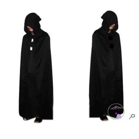 Áo Choàng Harry Potter Ma Quái Có Mũ Phù Thủy Cho Halloween - Đồ Hóa Trang Đen Dài 1,65m-1,7m cho Bé Yêu