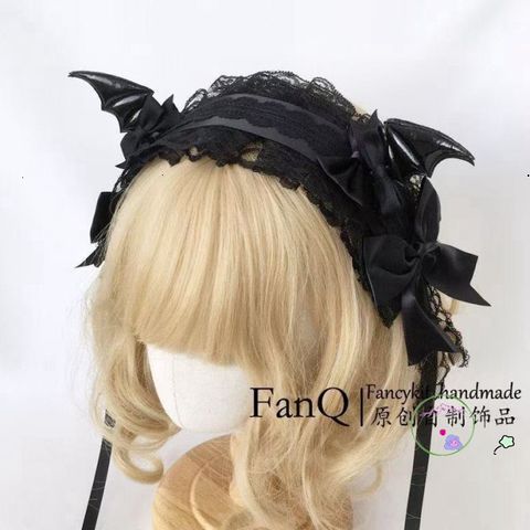 Dây Buộc Tóc Gothic Cánh Quỷ - Phụ Kiện Thời Trang Halloween Sang Trọng, Dự Tiệc và Hàng Ngày