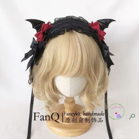 Dây Buộc Tóc Gothic Cánh Quỷ - Phụ Kiện Thời Trang Halloween Sang Trọng, Dự Tiệc và Hàng Ngày