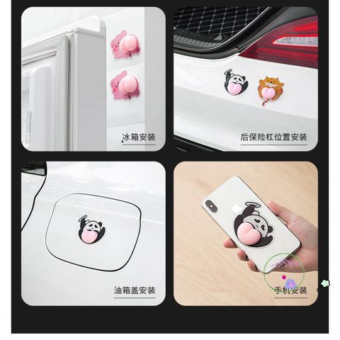 Bãnh Dán Silicon Hình Quả Đào Dễ Thương - Phụ Kiện Giảm Stress Đa Năng Cho Điện Thoại & Ô Tô - Thiết Kế Nhân Vật Hoạt Hình