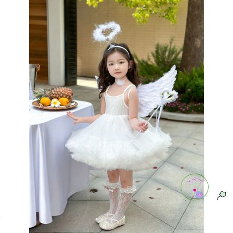 Bộ 3 Trang Phục Thiên Thần Dễ Thương Cho Bé Gái - Hóa Trang Halloween, Giáng Sinh, Công Chúa, Quà Tết