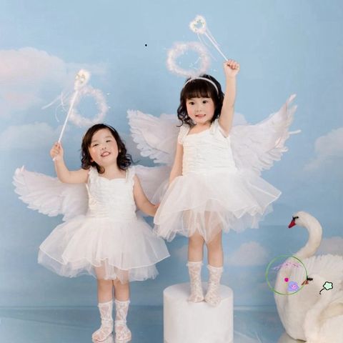 Bộ 3 Trang Phục Thiên Thần Dễ Thương Cho Bé Gái - Hóa Trang Halloween, Giáng Sinh, Công Chúa, Quà Tết