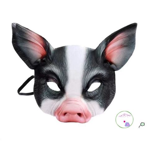 Mặt Nạ Động Vật Hổ, Báo, Heo, Thỏ - Phụ Kiện Cosplay Độc Đáo Halloween, Thể Hiện Cá Tính và Sự Dễ Thương