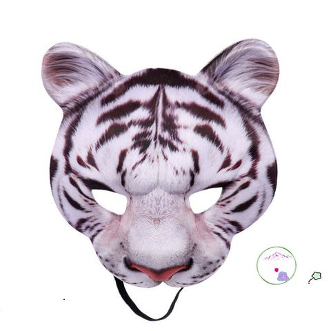 Mặt Nạ Động Vật Hổ, Báo, Heo, Thỏ - Phụ Kiện Cosplay Độc Đáo Halloween, Thể Hiện Cá Tính và Sự Dễ Thương