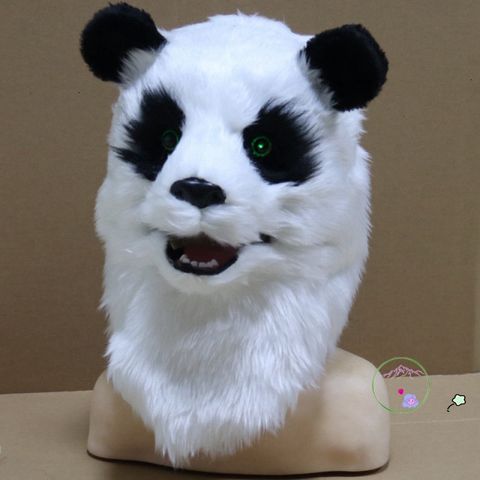 Mặt Nạ Gấu Trúc Silicon Dành Cho Người Lớn - Phụ Kiện Hóa Trang Halloween Sống Động, Chất Liệu Không Độc Hại, Thích Hợp Tiệc Tùng