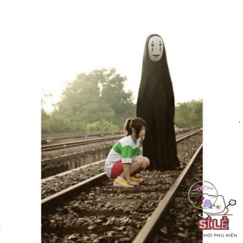 Bộ Vô Diện Cosplay Đen - Áo Choàng Bí Ẩn và Mặt Nạ Huyền Bí cho Fan Anime - Phong Cách Độc Đáo cho Mọi Lứa Tuổi