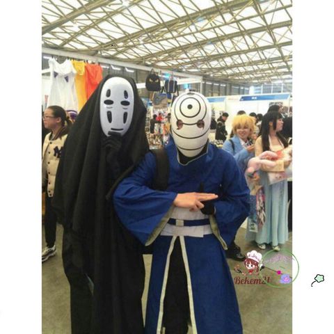 Bộ trang phục Vô Diện Kaonashi - Áo choàng đen, mặt nạ và găng tay cosplay cho trẻ em và người lớn - Phong cách Spirited Away