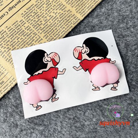 Miếng Dán Silicon Hình Quả Đào - Giảm Stress, Dán Điện Thoại & Ô Tô - Phụ Kiện Thời Trang Siêu Hot cho Fan Hâm Mộ Shin!