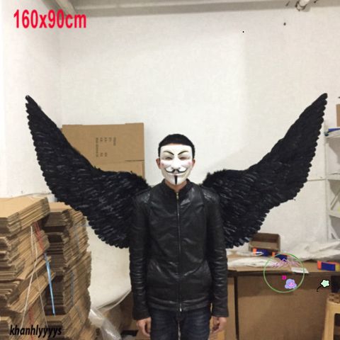 Cánh Thiên Thần Trắng & Cánh Ác Quỷ Đen - Phụ Kiện Hóa Trang Halloween Cho Người Lớn & Trẻ Em, Chất Liệu Cao Cấp