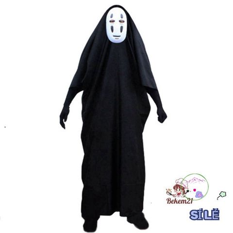 Bộ Đồ Vô Diện Cosplay - Áo Choàng Đen Kèm Mặt Nạ Tối Giản Độc Đáo Cho Người Lớn & Trẻ Em - Phù Hợp Mọi Dịp