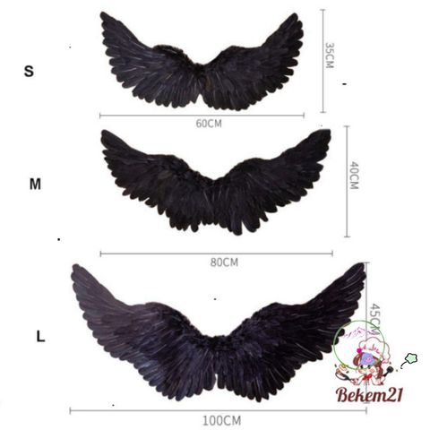 Cánh Lông Vũ Thiên Thần & Ác Quỷ - Đạo Cụ Chụp Ảnh Halloween, Phụ Kiện Cosplay Unisex, Dành Cho Tiệc Bachelorette
