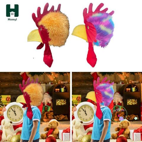 Mũ Gà Trống Hóa Trang - Độc Đáo Cho Tiệc Halloween, Cosplay, Phụ Kiện Bar, Chất Liệu Bông PP Sang Trọng, Kích Thước 30cm