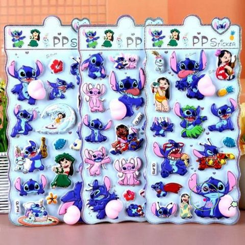 Nhãn Dán Kawaii AURORY Dạng Phồng - 12 Miếng Trang Trí Dễ Thương Cho Laptop và Điện Thoại - Chất Liệu PVC Mềm Mại