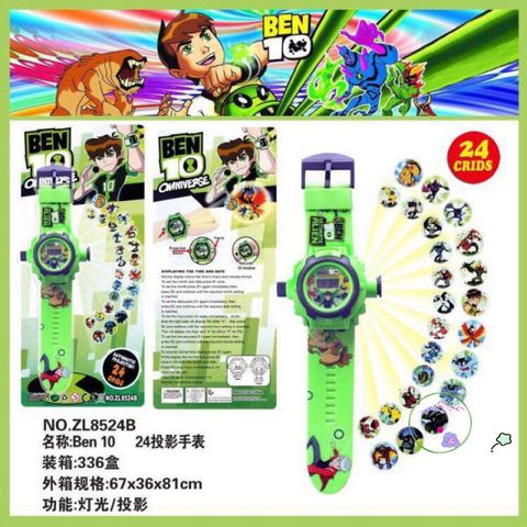 Đồng Hồ Ben 10 Phát Sáng - Đồng Hồ Đeo Tay Chiếu Hình Nhân Vật Hoạt Hình, Món Quà Học Tập Cho Trẻ Em