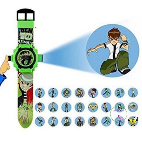 Đồng Hồ Ben 10 Phát Sáng - Đồng Hồ Đeo Tay Chiếu Hình Nhân Vật Hoạt Hình, Món Quà Học Tập Cho Trẻ Em