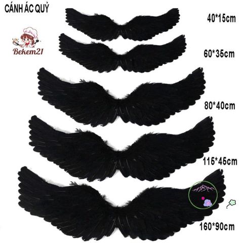 Cánh Thiên Thần Ác Quỷ Cosplay Đen/Trắng - Phụ Kiện Hóa Trang Tiệc Tùng cho Người Lớn & Trẻ Em - Đồ Biểu Diễn Độc Đáo