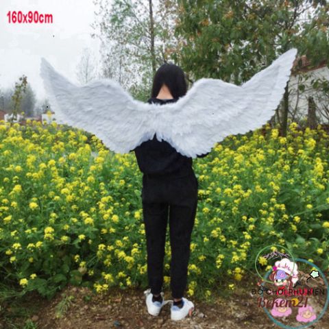 Cánh Thiên Thần Trắng & Cánh Ác Quỷ Đen Cosplay - Phụ Kiện Tiệc Tùng Đ độc Đáo 160x90CM Cho Người Lớn