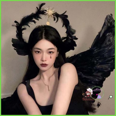 Cánh Đen Quỷ và Cánh Thiên Thần - Phụ Kiện Hóa Trang Halloween Thời Trang Cho Trẻ Em và Người Lớn