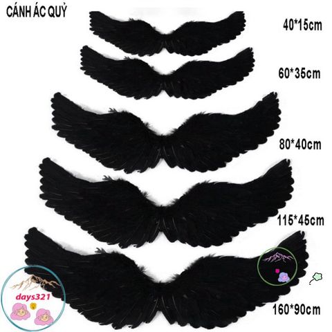 Cánh Ác Quỷ Đen và Thiên Thần Trắng - Bộ Cosplay Độc Đáo Cho Trẻ Em và Người Lớn, Thời Trang Hóa Trang Tiệc Tùng