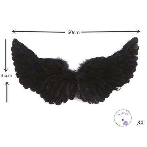 Cánh Thiên Thần Cosplay Đen Trắng - Bộ Phụ Kiện Dự Tiệc Ấn Tượng Cho Trẻ Em & Người Lớn