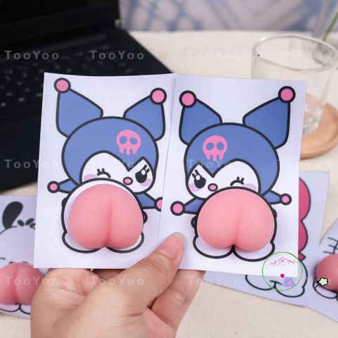 Bộ nhãn dán silicon Sanrio Cinnamoroll, Kuromi, Melody, Pochacco, Hello Kitty 3D chống sốc - quà tặng dễ thương cho fan ẩm thực và văn phòng phẩm