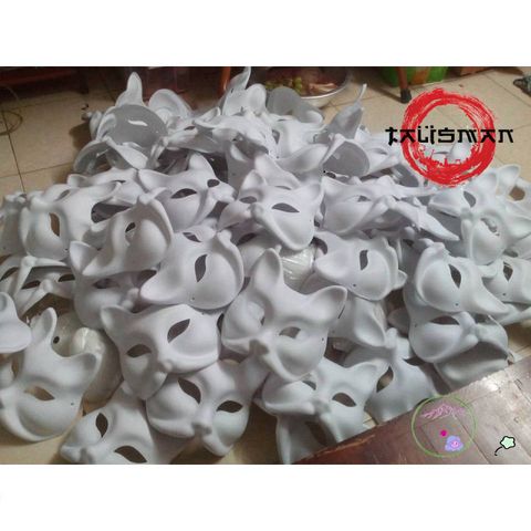 Mặt Nạ Cosplay Hình Cáo và Mèo Trắng - Phụ Kiện Thời Trang Đẹp, Không Bị Bong Tróc, Tặng Kèm Dây Đeo, Đặc Biệt Cho Fan Anime