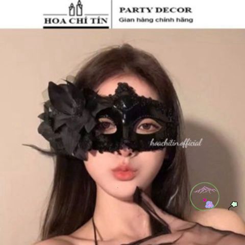 Mặt Nạ Hóa Trang Dự Tiệc Viền Hoa Ren - Mặt Nạ Halloween Sang Trọng Cho Nam Nữ, Phụ Kiện Tiệc Hóa Trang, Đồ Trang Trí Vũ Hội
