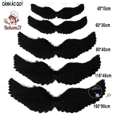 Cánh Thiên Thần Cosplay Đen, Đỏ, Trắng, Hồng - Phụ Kiện Hóa Trang Cho Trẻ Em, Lễ Hội, Chụp Ảnh