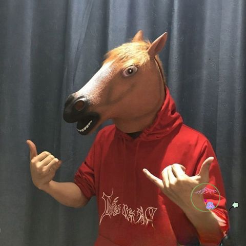 Mặt Nạ Halloween Đầu Ngựa Cosplay - Phụ Kiện Tiệc Tùng Vui Nhộn Cho Trẻ Em và Người Lớn