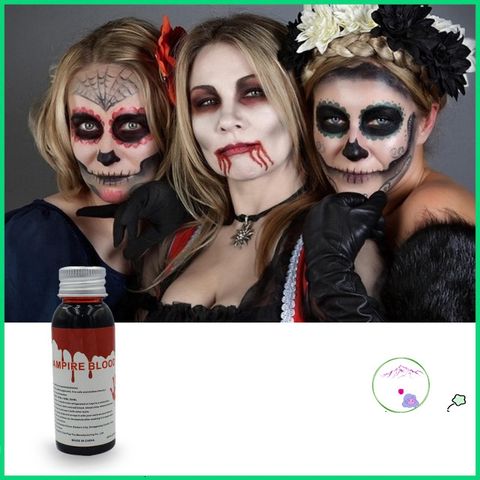 Máu Giả Halloween 30/60ml - Đạo Cụ Hóa Trang Thực Tế Cho Thây Ma, Ma Cà Rồng và Các Bữa Tiệc Kinh Dị