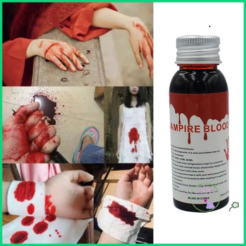 Máu Giả Halloween 30/60ml - Đạo Cụ Hóa Trang Thực Tế Cho Thây Ma, Ma Cà Rồng và Các Bữa Tiệc Kinh Dị