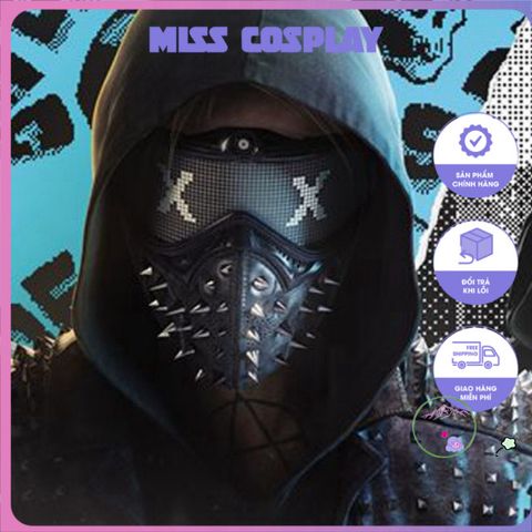 Mặt nạ Punk Chó Halloween - Mặt nạ hóa trang độc đáo cho tiệc tùng, lễ hội và cosplay - Phong cách TikTok thú vị