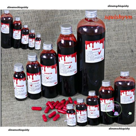 Mực Máu Giả Đỏ Rực Rỡ 30-500ml cho Halloween - Thực Tế, Dễ Sử Dụng, Tạo Slime và Makeup Ma Quái