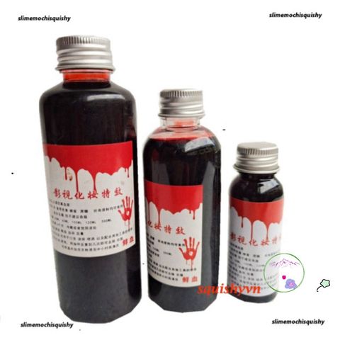 Mực Máu Giả Đỏ Rực Rỡ 30-500ml cho Halloween - Thực Tế, Dễ Sử Dụng, Tạo Slime và Makeup Ma Quái