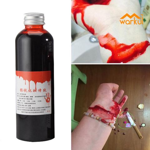 Lọ máu giả 30ml, 60ml, 100ml, 120ml - Đạo cụ hóa trang Halloween, sân khấu, cosplay chất lượng cao