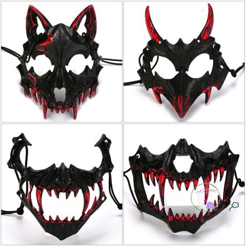 Mặt Nạ Kinh Dị Rồng Hổ Sói - Phụ Kiện Halloween Độc Đáo Cho Nam Nữ - Trang Phục Hóa Trang Đầy Sáng Tạo