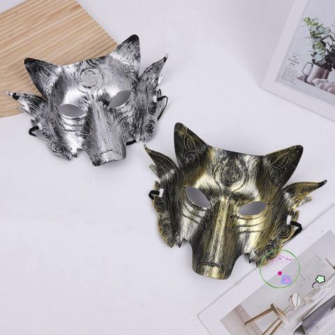 Mặt nạ sói YERZ - Mặt nạ Halloween Unisex Trang Trí Độc Đáo Đạo Cụ Cosplay Lễ Hội Hóa Trang 28x22cm