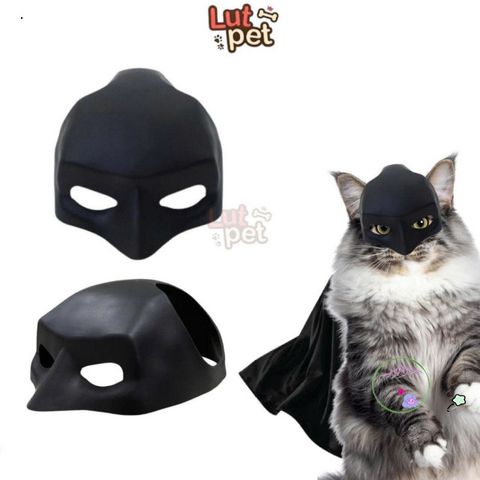 Mặt Nạ Hóa Trang Batman Cho Thú Cưng - Đồ Trang Sức Dễ Thương Cho Chó Mèo - Cosplay, Halloween, Chụp Ảnh