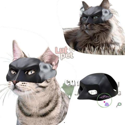 Mặt Nạ Hóa Trang Batman Cho Thú Cưng - Đồ Trang Sức Dễ Thương Cho Chó Mèo - Cosplay, Halloween, Chụp Ảnh