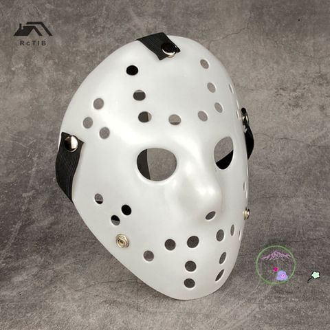 Mặt Nạ Jason Trắng Halloween - Phụ Kiện Kinh Dị Đáng Sợ cho Tiệc Hóa Trang, Lấy Cảm Hứng từ Freddie Vs. Jason