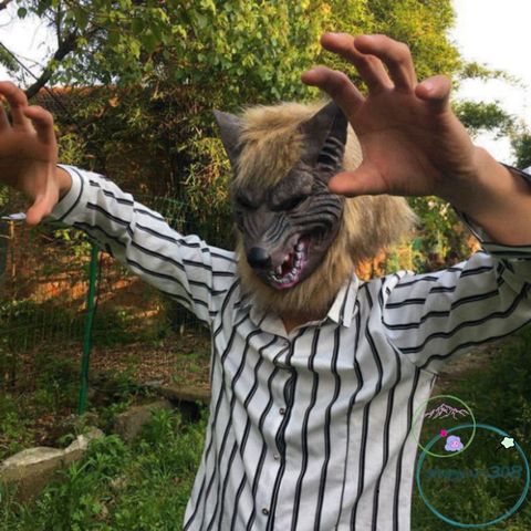 Mặt Nạ Chó Sói Halloween - Mặt Nạ Hóa Trang Ma Sói Silicon Cao Cấp Phù Hợp Cho Tiệc Hóa Trang và Cosplay