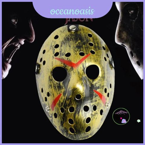Mặt Nạ Jason Halloween - Phụ Kiện Cosplay Kinh Dị Màu Trắng, Đạo Cụ Trang Trí, Thứ Sáu Ngày 13